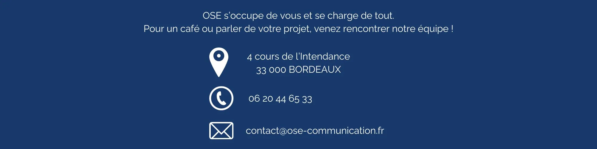 Bandeau coordonnees OSE mobile