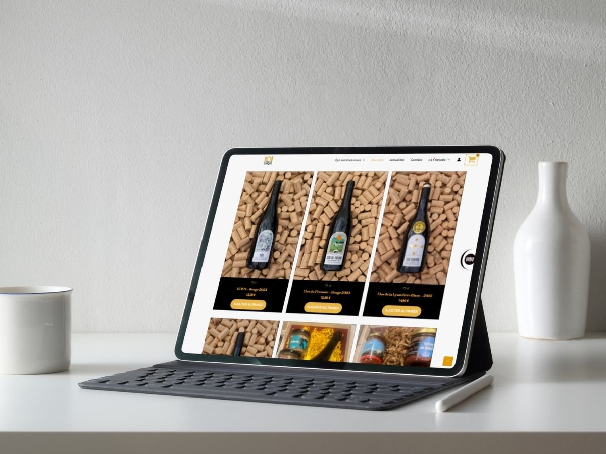 Mockup tablette Vignobles du Paradis