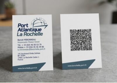 Création de cartes de visite pour le Port Atlantique La Rochelle