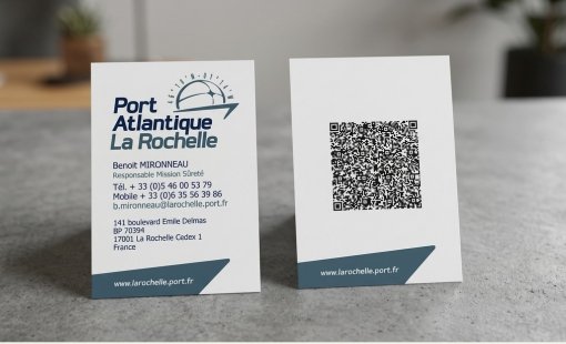 Création de cartes de visite pour le Port Atlantique La Rochelle
